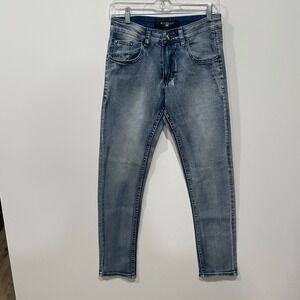 RIVELLI Mens Skinny‎ Fit Aqua Wash Jeans Pants Size 29x30 Style R5062